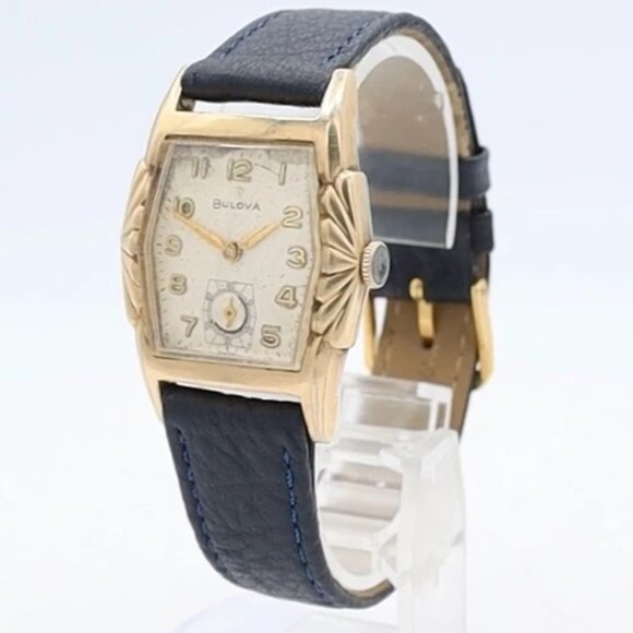 Vintage 1959 Bulova Senator Men's Mechanical Wristwatch 11 AF Steel & 10k RGP - Picture 1 of 5